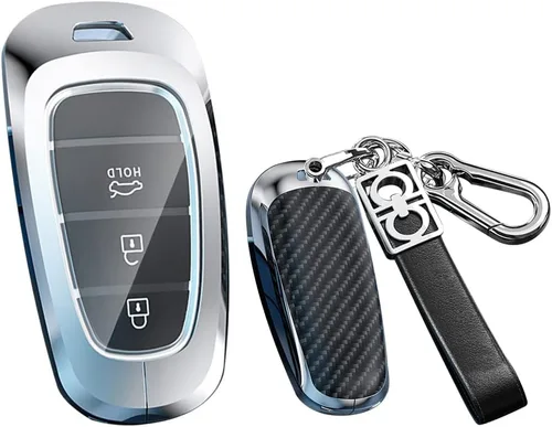 Miniatura 7 de SANRILY Funda para llavero ABS y aleación de zinc sin llave de 4/5/7/8 botones para Hyundai Sonata, Santa Fe, Tucson 2023 2022 Palisade Nexo