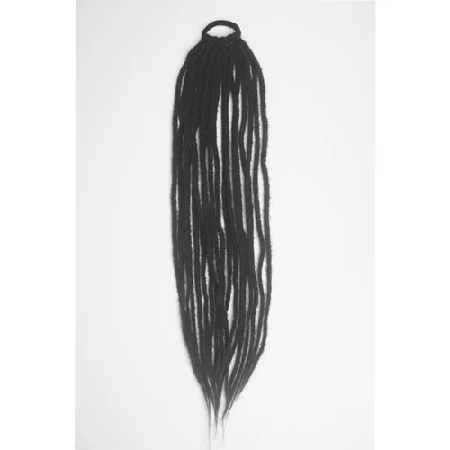 Miniatura 9 de Extensiones de cabello de cola de caballo elásticas mixtas 3 en 1, 24 pulgadas de largo, cola de caballo vikinga trenzada a mano, 1 unidad, rubio