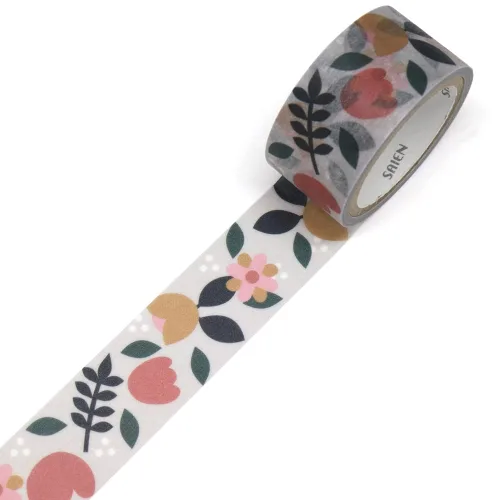 Miniatura 2 de Kamiso Sansan Shoji Japanese Washi Masking Tape *Made in Japan *20mm × 5m FlowersSAIENTR-4013