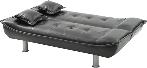 Miniatura 4 de Glory Furniture Sofá cama futón, color negro