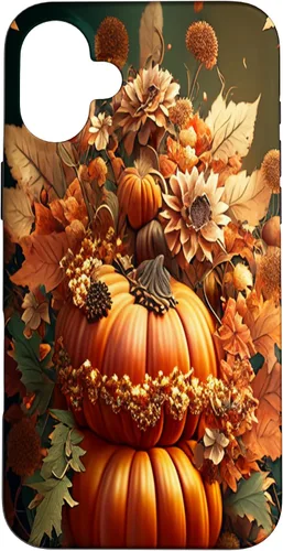 Miniatura 22 de Funda para iPhone 13 Pro Max con diseño de hojas otoñales y calabazas