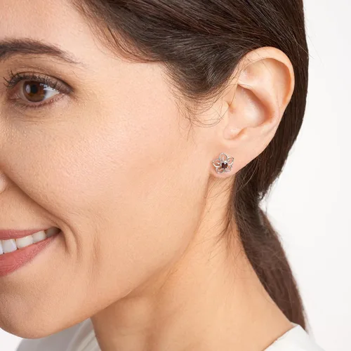 Miniatura 2 de Tienda Collection Sterling Silver Sky Flower Stud Earrings