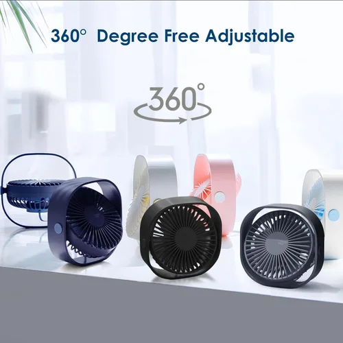 Miniatura 4 de Simpeak Ventilador USB pequeño, silencioso y portátil alimentado por USB (sin batería), refrigeración de 3 ajustes de velocidad, ventilador personal