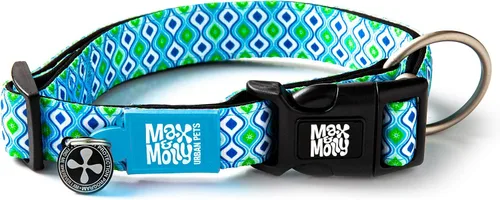 Miniatura 23 de Max & Molly Urban Pets Smart ID - Collar para perro con etiqueta de seguridad QR Gotcha! para mascotas y perfil de mascota personalizado, neopreno
