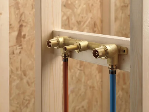 Miniatura 2 de Válvula de instalación en bruto de montaje en pared Delta Faucet para grifos de baño de montaje en pared Delta de 2 manijas R3500-WL