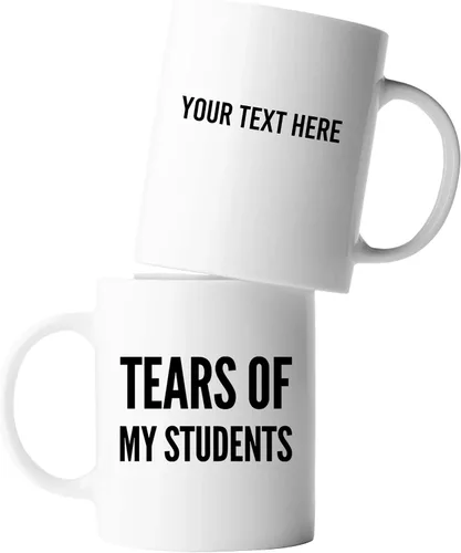 Miniatura 12 de Taza de café de cerámica con diseño de lágrimas de mis estudiantes, regalo de graduación para profesor instructor de física, química, cálculo, Negro