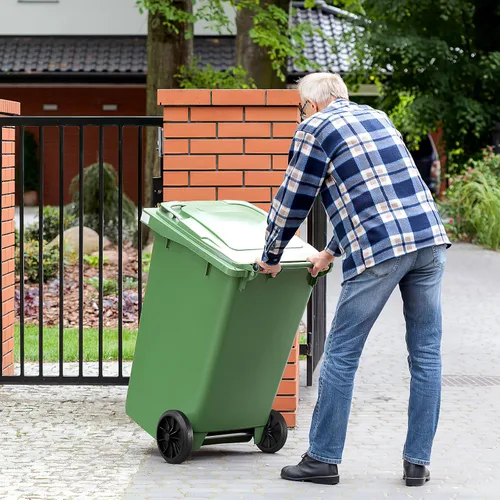 Miniatura 9 de Cabilock El kit de repuesto universal de ruedas de cubo de basura incluye 2 ruedas de goma y piezas de reparación resistentes de eje hueco de 18.9