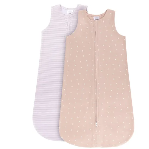 Miniatura 11 de Ely's & Co. Manta de algodón para bebé, saco de dormir de algodón 0-3,3-6, 6-12, 12-18 meses, juego de 2 unidades para bebé niño y niña, rosa, azul