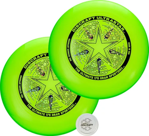 Miniatura 18 de Discraft Ultrastar Ultimate Discs 1 y 2 paquetes, tamaño estándar, para juegos competitivos e informales Verde (Bright Green)