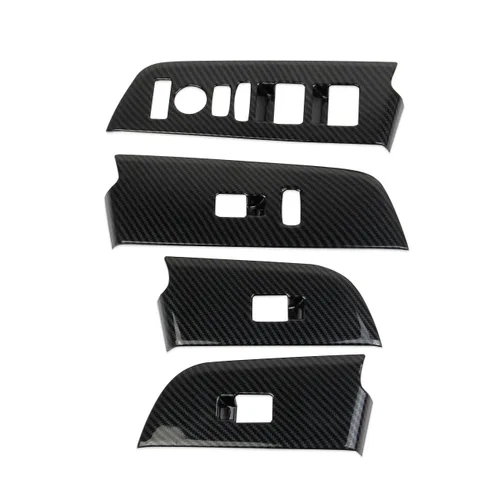 Miniatura 2 de crosselec Cubierta del panel del interruptor de elevación de ventana de fibra de carbono para Honda Pilot 2023-2026