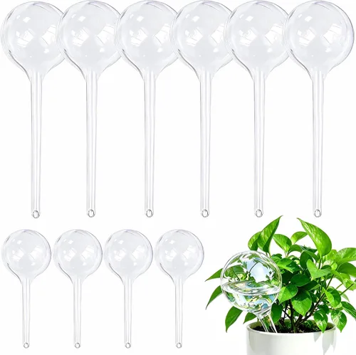 Miniatura 10 de MOONSOUND Globos de riego automático para plantas – 10 bombillas de riego automático para plantas en macetas de interior y exterior, cuidado