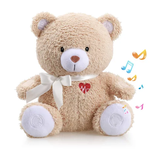 BEREST Chupete musical para dormir para bebés recién nacidos, máquina de ruido blanco con latido del corazón de la madre, ayuda para dormir con
