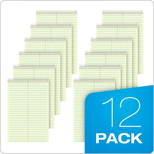 Miniatura 6 de Tops Steno Books, 6 x 9 pulgadas, regla Gregg, papel tinte verde, 80 hojas, paquete de 12 (8021)