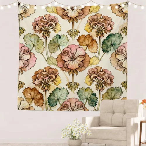 Miniatura 30 de Batmerry Tapiz de pintura abstracta apagado, trazos de expresión artística arte de pared, decoración para colgar, fibra de poliéster, blanco