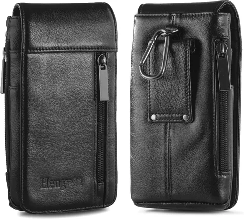 Funda de cuero genuino para teléfono celular para iPhone 17 Pro Max 16 Pro Max 15 Pro Max 14 Pro Max 13 Pro Max Samsung Galaxy S24 Ultra S25 Ultra