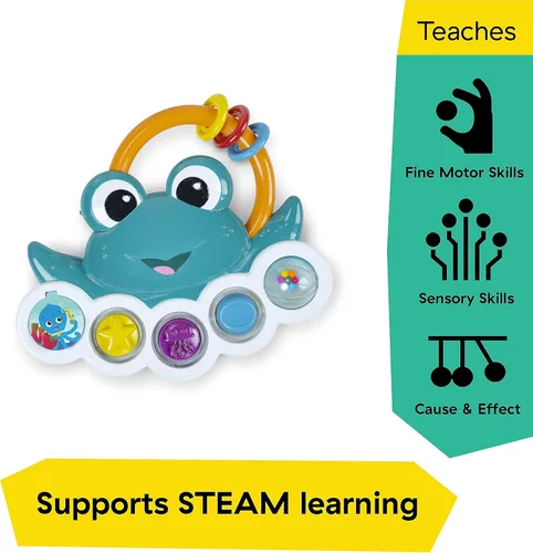 Miniatura 6 de Baby Einstein Ocean Explorers Neptune's Busy Bubbles - Juguete de actividad sensorial con luces interactivas y música, a partir de 3 meses Burbujas