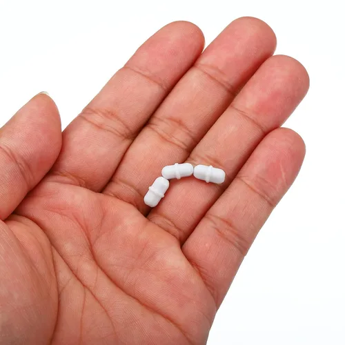 Miniatura 5 de MECCANIXITY Agitador magnético mezclador barra de agitación 0.394 in/0.39 "cilindro forma PTFE recubrimiento imán blanco para laboratorio 10 unids
