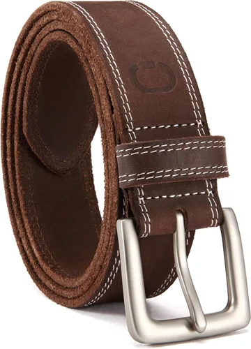 Miniatura 20 de CHAOREN Cinturón de cuero de grano completo para hombre, cinturones de trabajo para hombres, resistentes, uso diario para pantalones de mezclilla