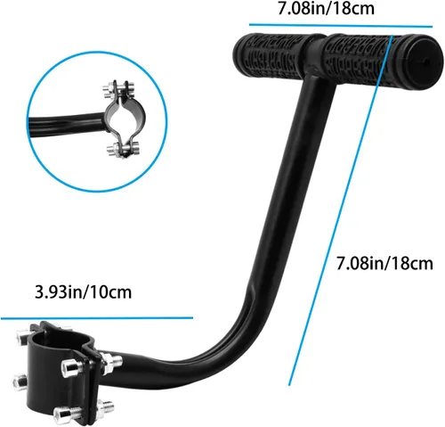 Miniatura 7 de Together-life Asiento de bicicleta para niños, asiento trasero de bicicleta para niños, asiento de bicicleta con respaldo, cojín, reposabrazos