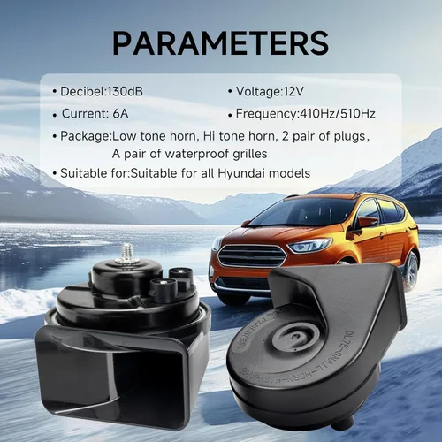 Miniatura 7 de FARBIN Bocina de Auto Compatible con Hyundai/Kia. Bocina de Auto Impermeable de 12V Fuerte de Tono Alto/Bajo Bocinas de Caracol Eléctricas