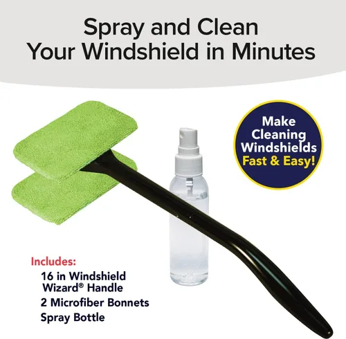 Miniatura 3 de Windshield Wizard Herramienta de limpieza, AS-SEEN-ON-TV, limpia parabrisas sin alcanzar, dispositivo de limpieza de ventanas de microfibra con capó