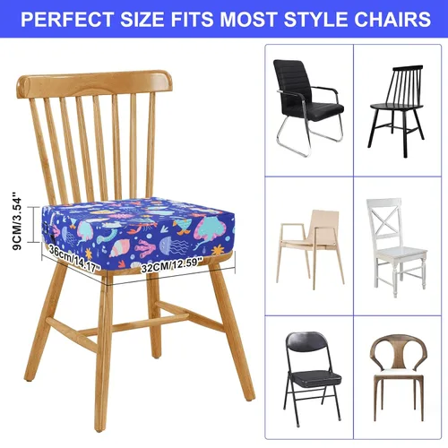 Miniatura 7 de Asiento elevador para niños pequeños para silla de cocina y mesa de comedor, lavable, grueso, soporte fuerte, silla elevadora portátil para que