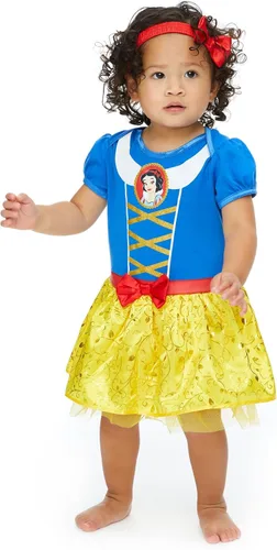 Miniatura 2 de Disney Princesa Ariel Cenicienta Belle - Vestido y diadema para bebé, color blanco nieve