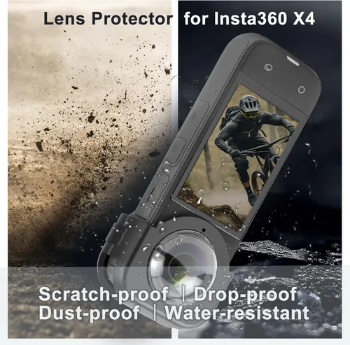 Miniatura 5 de PULUZ Cubierta protectora de lente para Insta360 X4, protector de lente de cámara de vidrio óptico para Insta 360 x4, antiniebla, anticaída, 98%