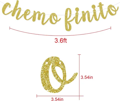 Miniatura 2 de Cartel de quimio finito, suministros de decoración para fiestas de sobrevivientes de cáncer, quimioterapia, sin cáncer, letrero de recaudación