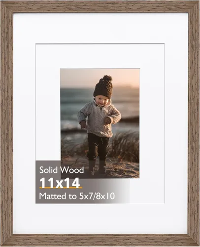 Miniatura 120 de KINLINK 3.5x5 Picture Frame, Ash Black Solid Wood Frame with Plexiglass for Table Top and Wall Mounting, Photo Frame for Horizontal or Vertical
