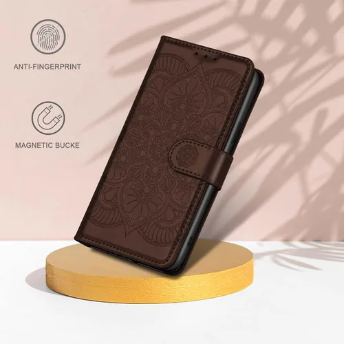Miniatura 5 de Funda tipo cartera para iPhone 11, bloqueo RFID, soporte para 3 tarjetas con ranura para tarjetas de crédito, funda protectora magnética de piel