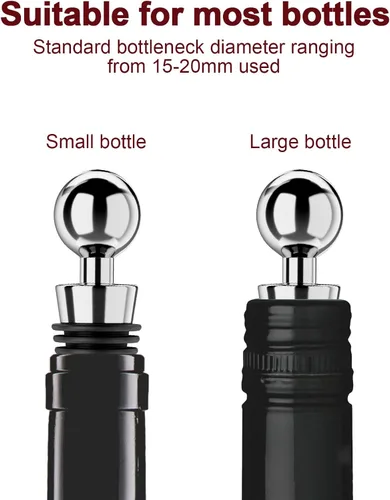 Miniatura 4 de Tapones de vino para botellas de vino, 3 unidades, tapón de botella de vino al vacío con corchos de vino reutilizables de silicona, a prueba