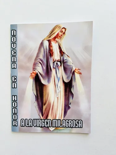 Miniatura 2 de Novena en Honor a La Virgen Milagrosa" Libro de Rezo con Rosario de Madera Hecho a Mano