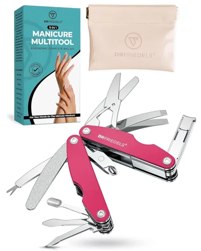 Kit de manicura y pedicura – Juego de manicura profesional 9 en 1 para mujeres y hombres con recortador de cutículas, removedor de cutículas,