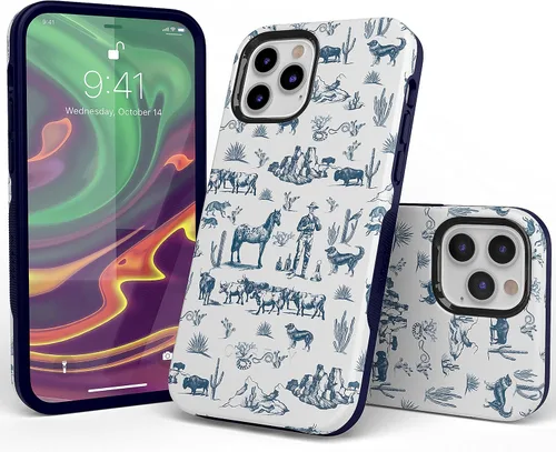 Miniatura 3 de Casely Funda para iPhone 12/12 Pro Wild West Adventure Desierto Compatible con MagSafe Diseño protector audaz