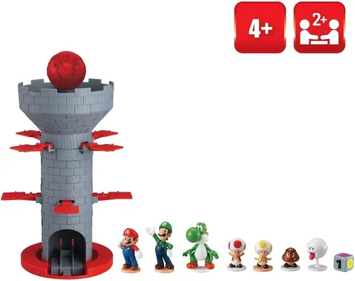 Miniatura 3 de EPOCH Games - Juego de mesa Super Mario Blow Up Shaky Tower - Juego de mesa familiar para niños para noche de juegos multijugador, a partir de 4 años
