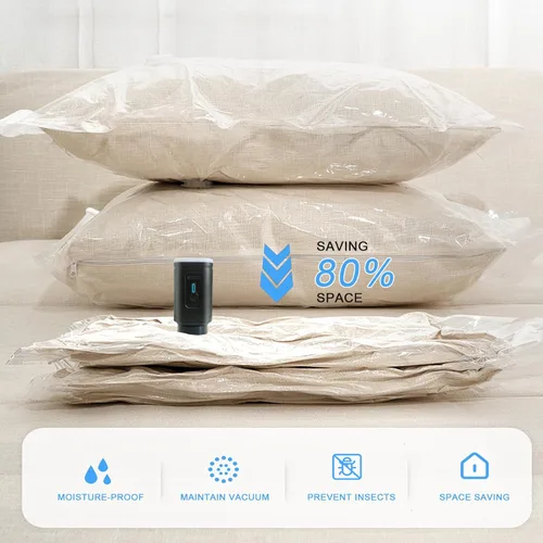 Miniatura 4 de Bomba portátil para bolsas de almacenamiento al vacío, bomba de vacío eléctrica de viaje para varias bolsas de sellado al vacío, bomba de aire
