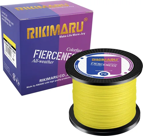 Miniatura 17 de Rikimaru - Sedal de pesca trenzado, resistente a la abrasión, Superline con cero elasticidad y baja memoria. Diámetro extrafino 327-1094 yardas