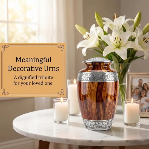 Miniatura 4 de Urnas para cenizas humanas para hombre adulto – Urna de cremación para cenizas macho adulto, urna conmemorativa grande de 200 Cu en urna funeraria