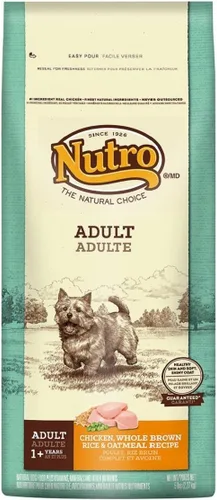 Nutro Natural Choice - Alimento seco para perros adultos, receta de pollo y arroz integral, bolsa de 5 libras