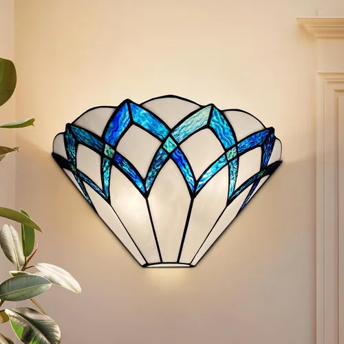ARTZONE Tiffany - Apliques de pared de 13 pulgadas, estilo Tiffany vintage, apliques de pared de vitrales para dormitorio, baño, sala de estar,