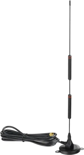 Miniatura 6 de Bingfu Alta ganancia 10dBi 0.14 oz LTE Base magnética celular MIMO SMA antena macho con cable RG58 compatible con 4G LTE Router CPE inalámbrico