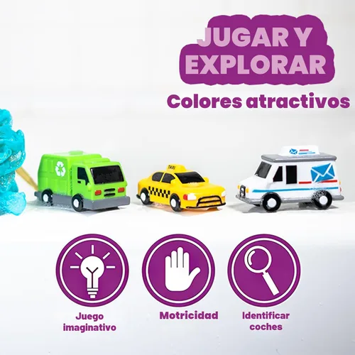 Miniatura 7 de Tub Works® Vehicles™ Coches de Baño Libres de Moho, Paquete de 6 Sellados, Diseño de Juguetes de Baño Sin Agujeros que Mantiene la Humedad Afuera