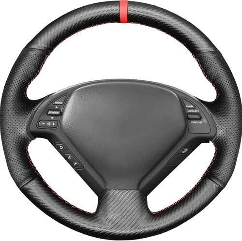 Miniatura 8 de Loncky - Funda de cuero para volante color beige, ajuste personalizado para Infiniti G37/ Infiniti G35/ Infiniti EX35 /Infiniti EX25/ Infiniti EX37