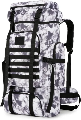 Miniatura 32 de Mochila de senderismo W WINTMING para hombres 70L/100L, mochila de campamento, mochila militar Molle, paquete de asalto de 3 días para escalada