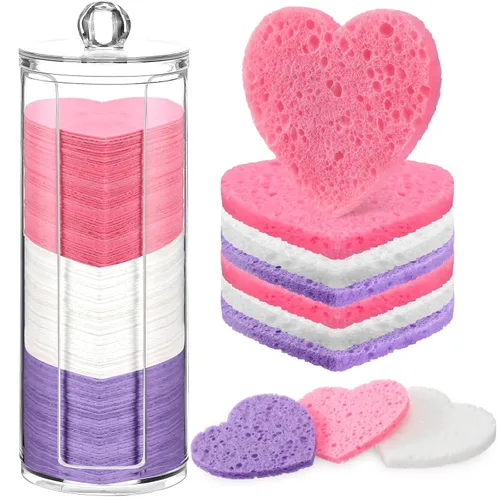 Miniatura 15 de Sieral 120 esponjas faciales comprimidas para mujeres con contenedor, almohadillas desechables para lavar la cara, exfoliante, esteticista, Lemon