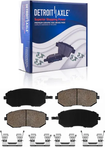 Miniatura 4 de Detroit Axle - Kit de Frenos Delanteros para Subaru BRZ Impreza Frenos Perforados y Ranurados Rotores Pastillas de Freno Cerámica Reemplazo: Rotores