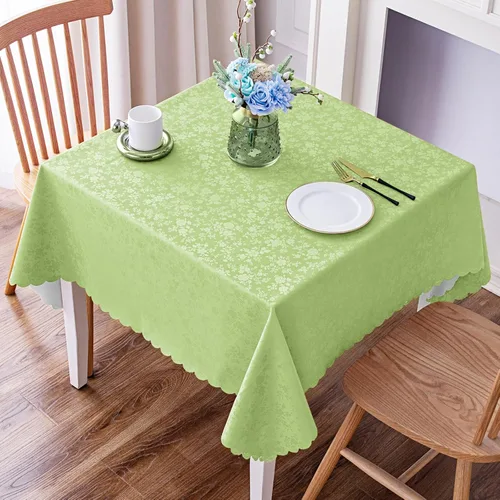 Miniatura 99 de Smiry Mantel cuadrado, mantel de vinilo resistente al agua, lavable, para cocina y comedor (azul bebé, 54 x 54 pulgadas)