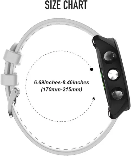 Miniatura 6 de ANCOOL Correa de reloj Garmin Forerunner 245/165/55/645, correa de reloj deportiva de silicona de 0.787 pulgadas compatible con Garmin Vivoactive