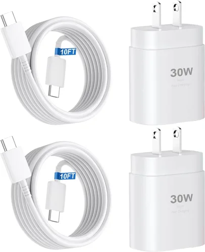 Cargador para iPhone 17 16 15 de carga rápida, cargador USB C de 30 W, cargador tipo C, cargadores de teléfono iPhone y cable USB C a C de 10 pies